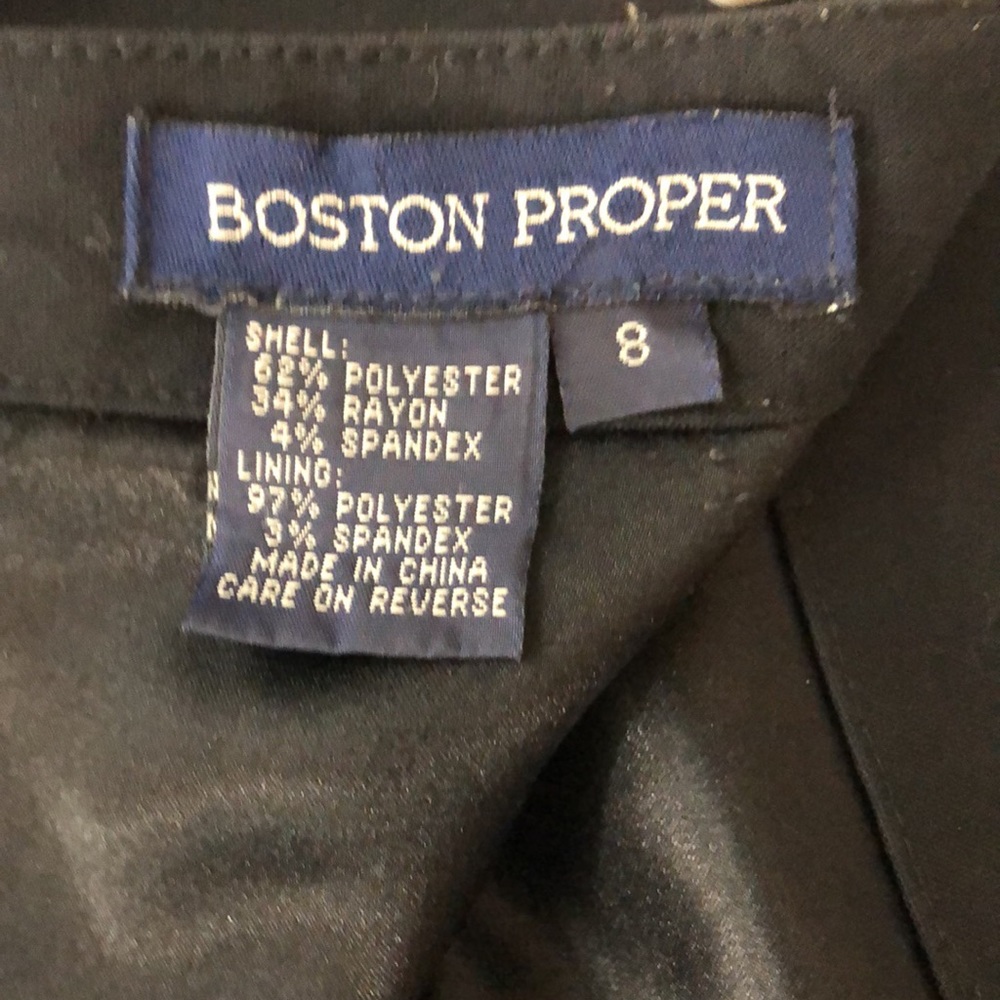 Boston Proper Zipper Vent Pencil Skirt Size 8 Black #f21 - Picture 6 of 6